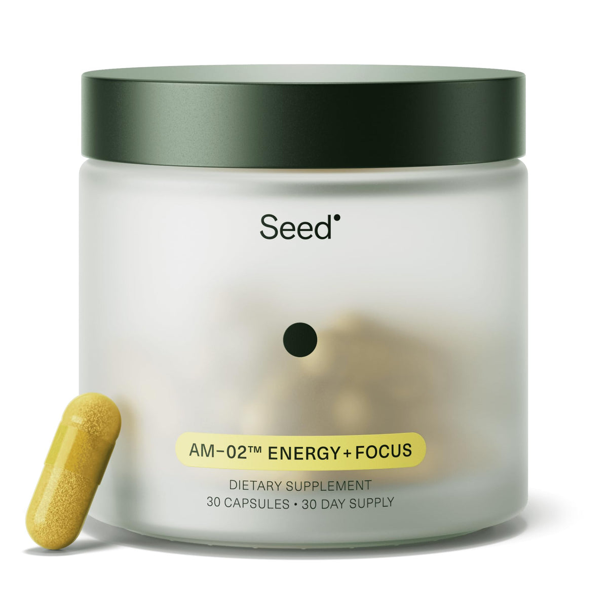 Seed envase frontal mostrando diseño y cantidad útil para consumo