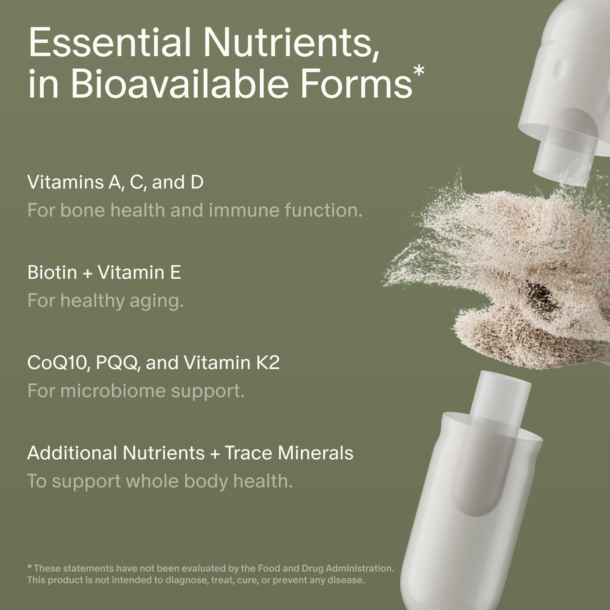Seed DM-02 etiqueta de ingredientes destacando 20 micronutrientes