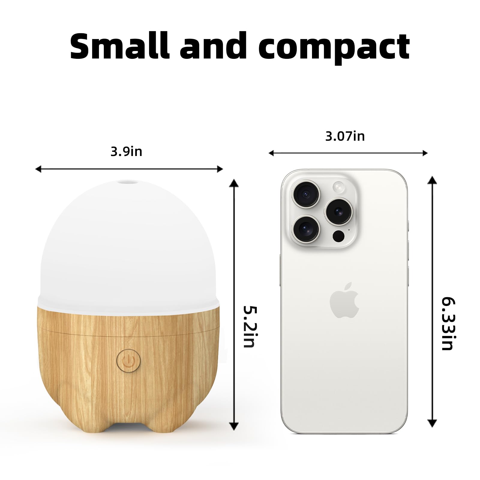 SEEDSEEL junto a teléfono para comparar tamaño y portabilidad
