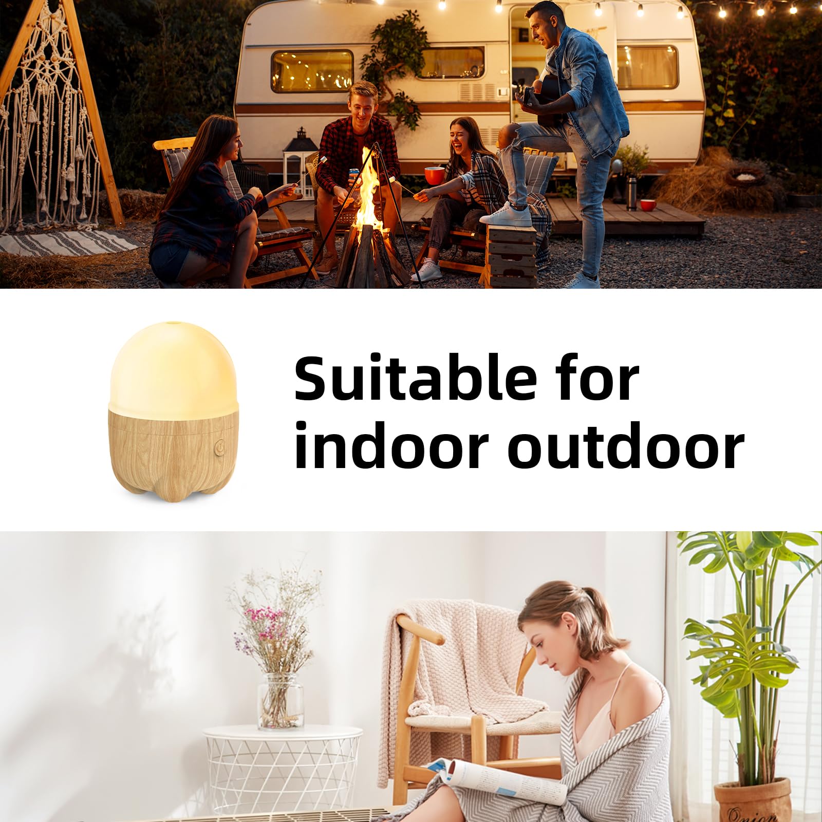 SEEDSEEL iluminado con siete colores LED, ambiente personalizable