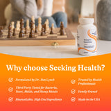 Seeking Health botellita abierta con cápsulas para visualización clara