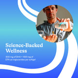 Seeking Health cápsulas en mano para comparar tamaño y dosificación