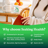 Seeking Health imagen de estilo de vida con comida y suplemento