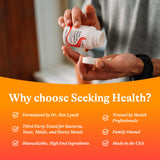 Seeking Health suplemento en mesa estilo de vida saludable