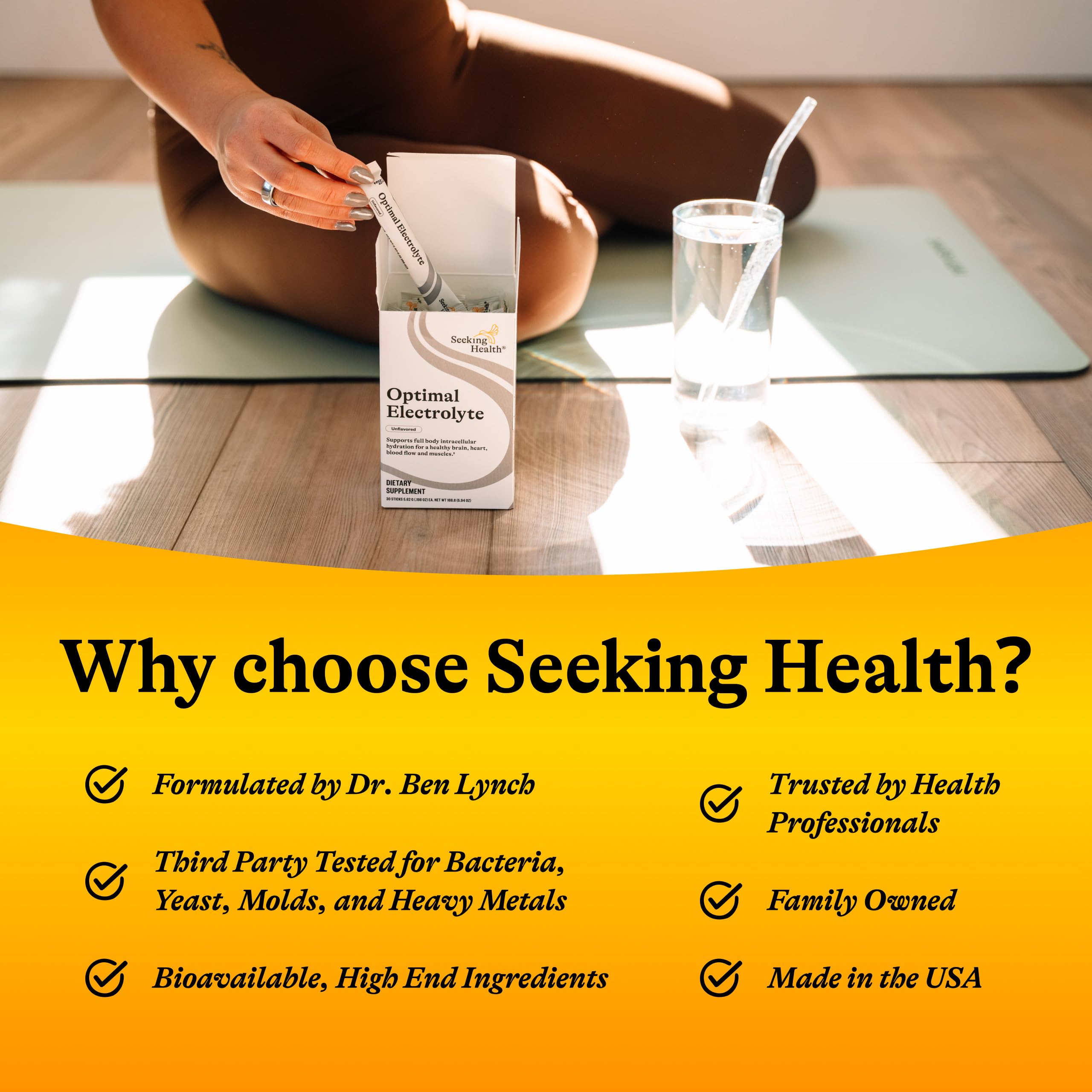 Seeking Health etiqueta con ingredientes y datos claros para elección informada