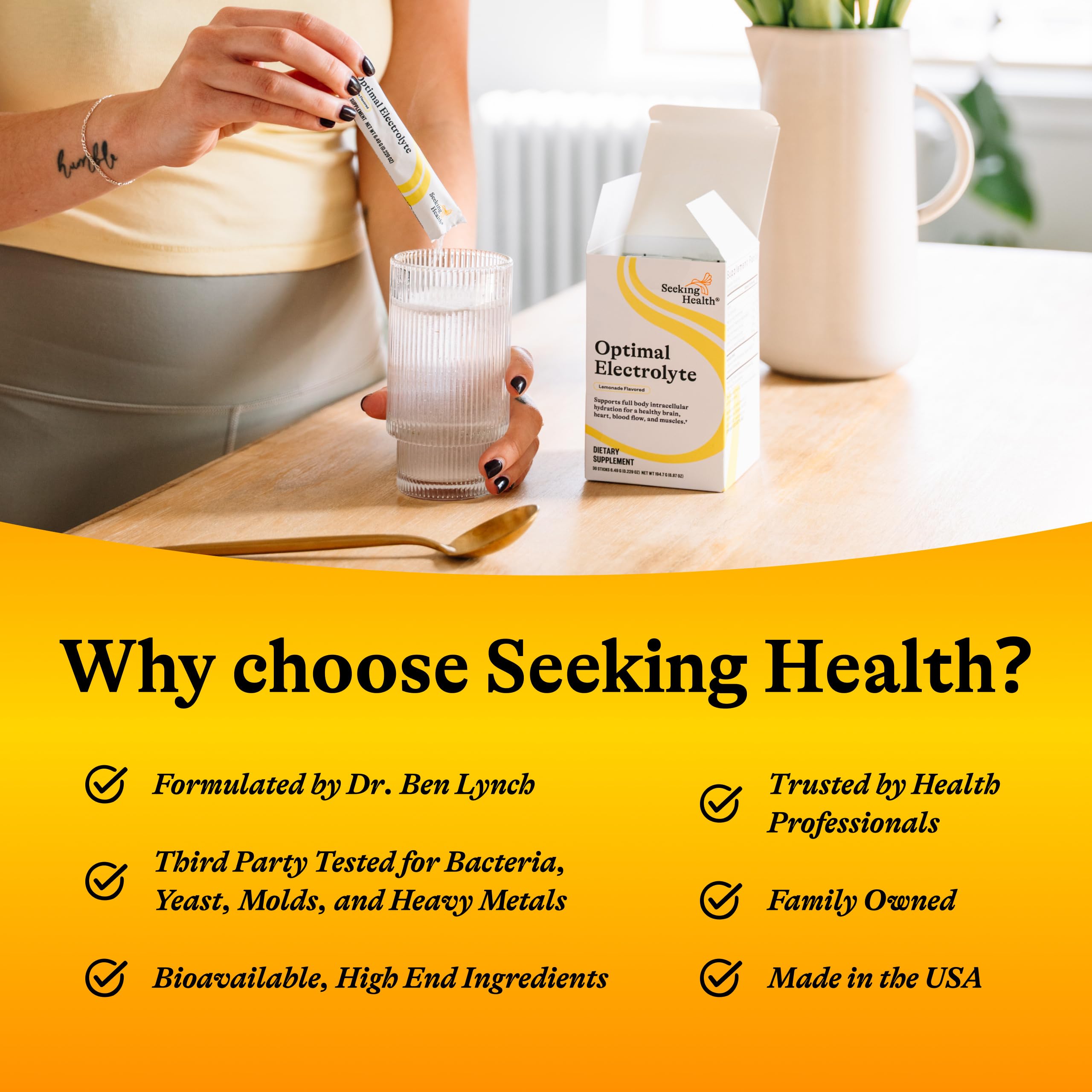 Seeking Health etiqueta de ingredientes y certificaciones, aporta transparencia