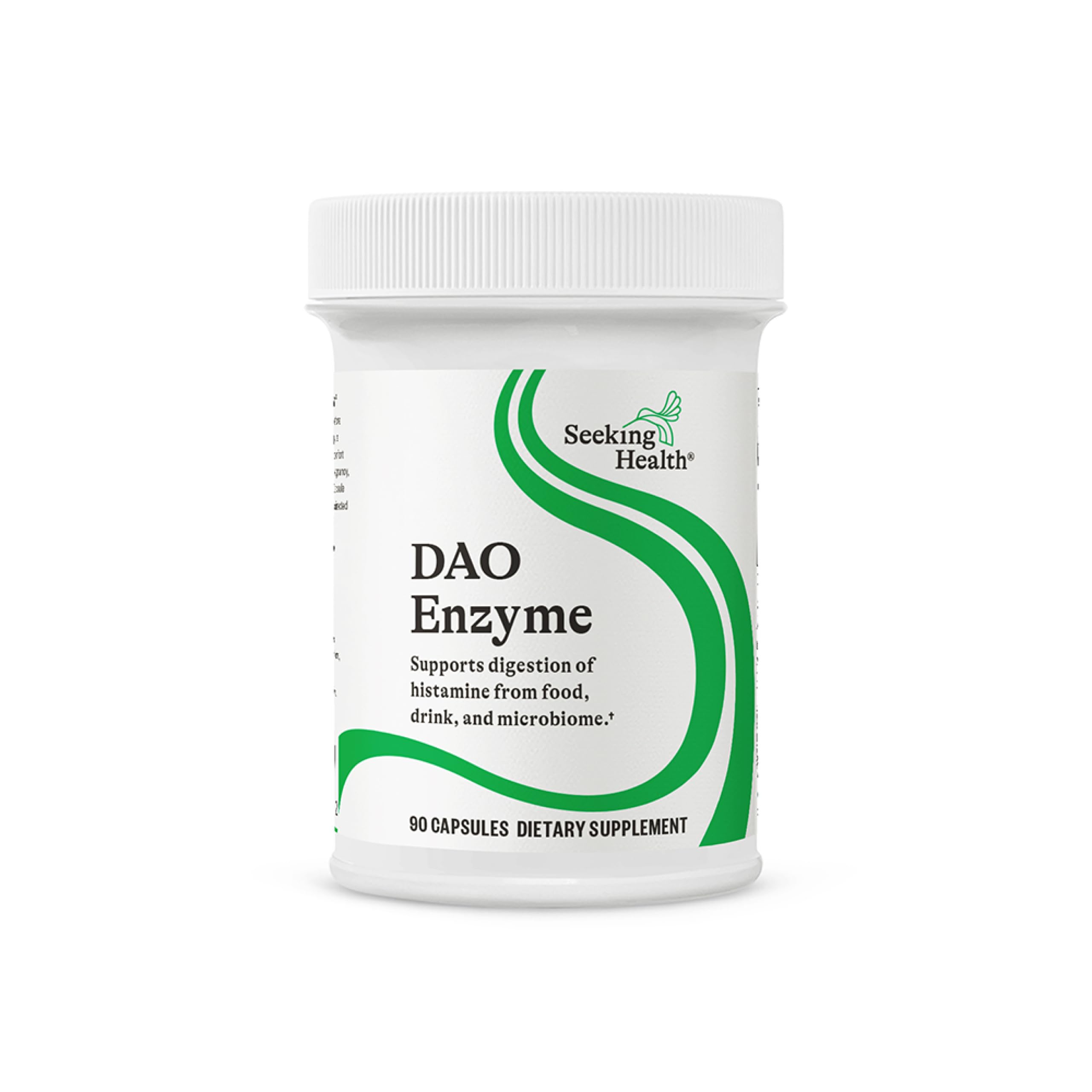 Seeking Health frente del envase DAO Enzyme, ayuda digestiva clara