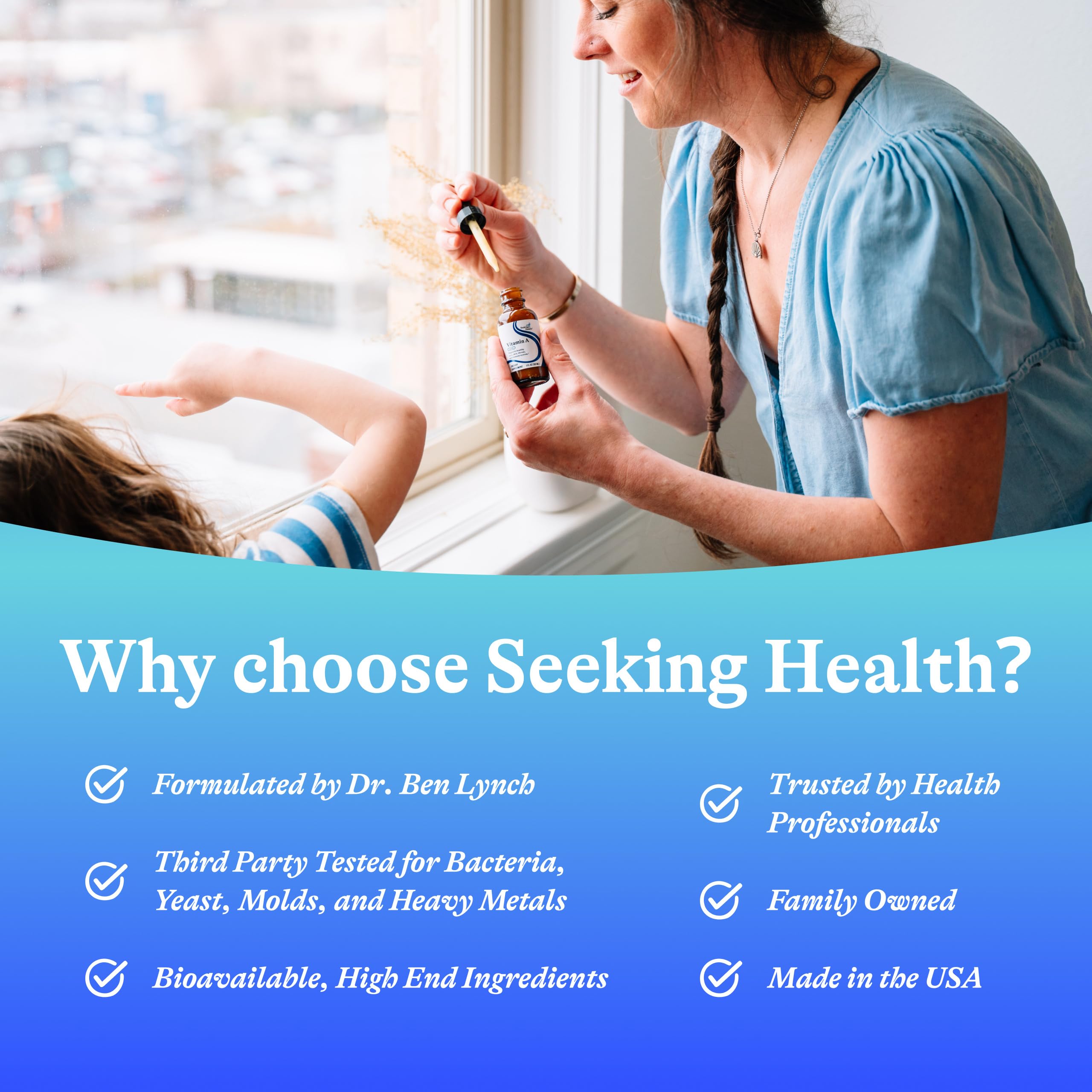 Seeking Health etiqueta con ingredientes y aclaración de alérgenos visible