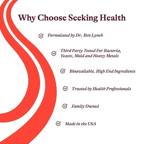 Seeking Health imagen de ingredientes del suplemento resaltando calidad