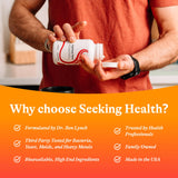 Seeking Health etiqueta nutricional legible, información clara de ingredientes