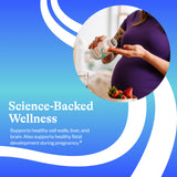 Seeking Health cápsula en mano para comparar tamaño y dosificación