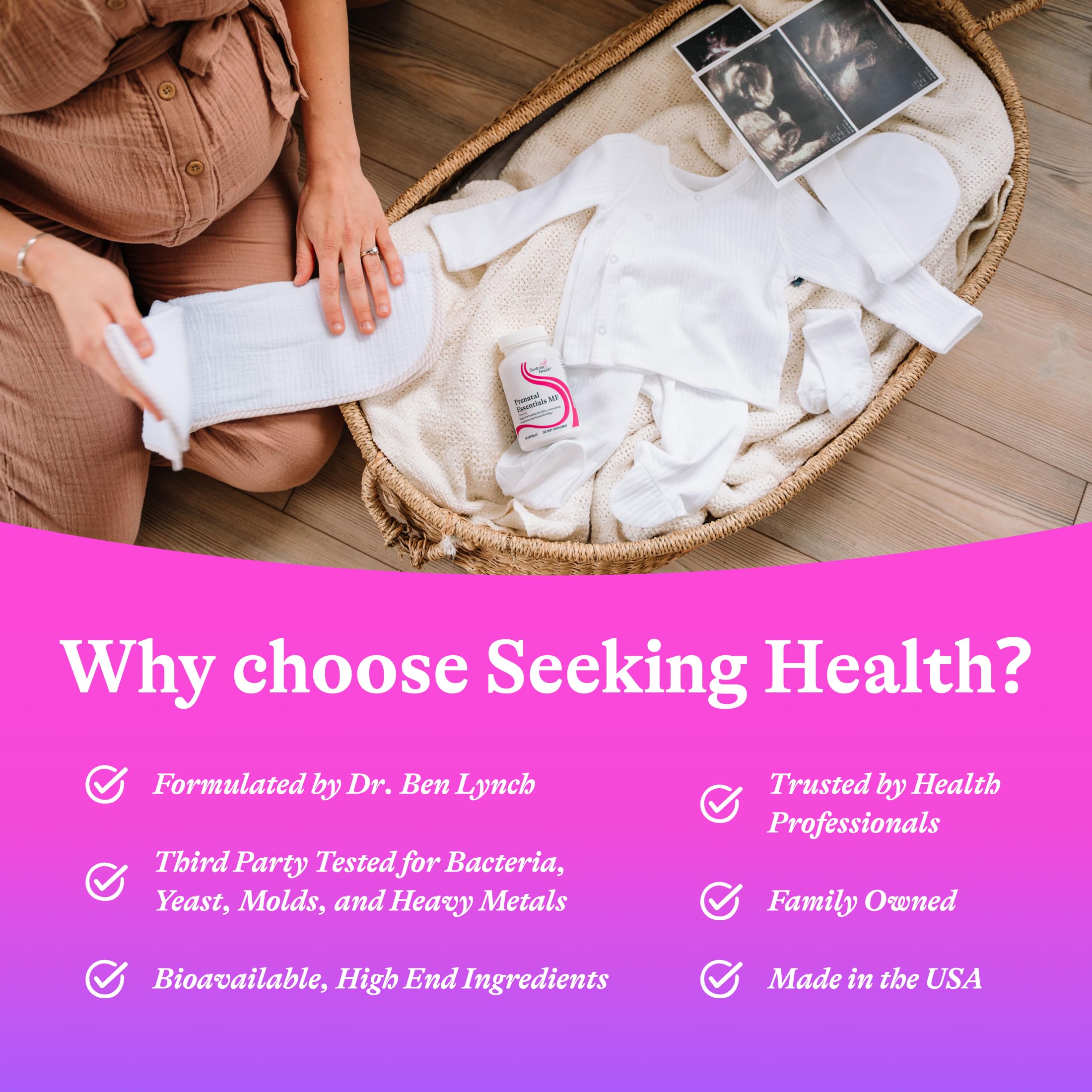 Seeking Health producto integrado en rutina maternal para confianza diaria