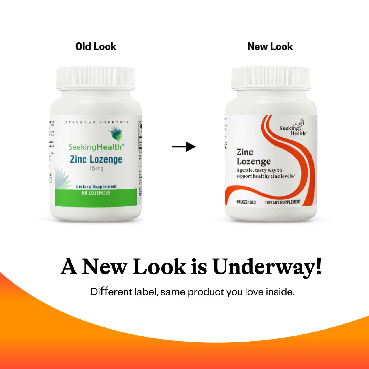 Envase Seeking Health abierto con 60 pastillas visibles, almacenamiento seguro