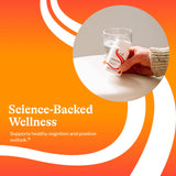Seeking Health frasco en mano para comparar tamaño y facilitar dosificación