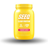 SEEQ frente del bote mostrando diseño y sabor fresa-limonada, ventaja refrescante