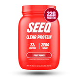 SEEQ envase frontal mostrando sabor fruit punch y beneficio refrescante