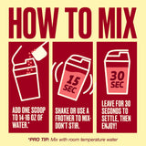 SEEQ mezclando en shaker con agua, mezcla rápida y sin grumos