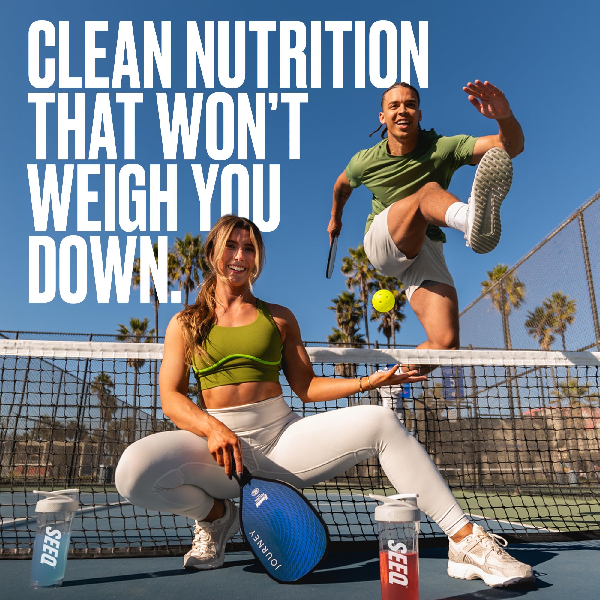 SEEQ scoop con polvo destacando 22 g de proteína por servicio