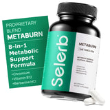 Selerb Metaburn frontal mostrando envase y beneficio control de apetito