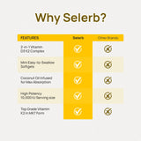 Selerb softgel en uso con vaso de agua para tomar diariamente