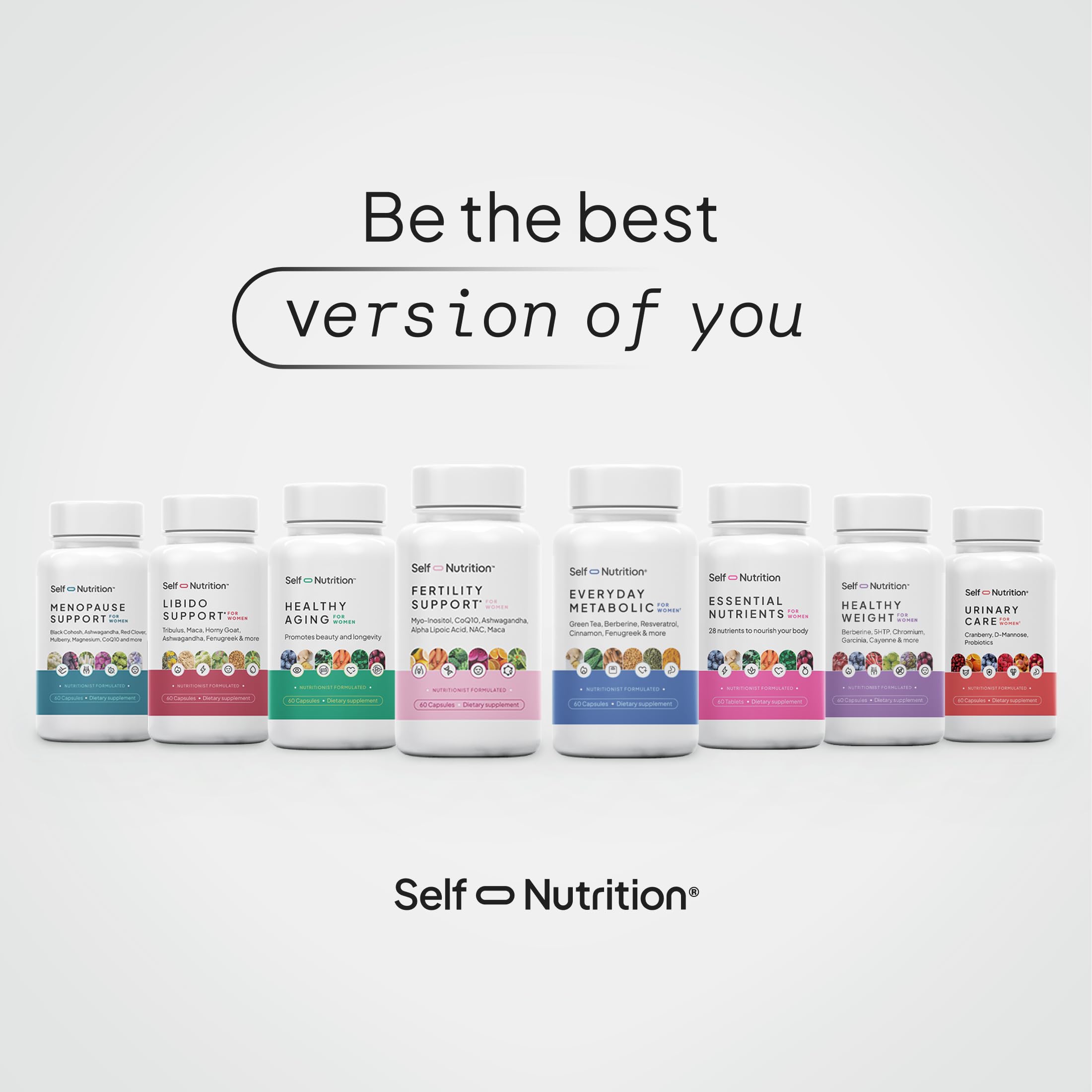 SELF NUTRITION sello de certificación cGMP para tranquilidad del consumidor