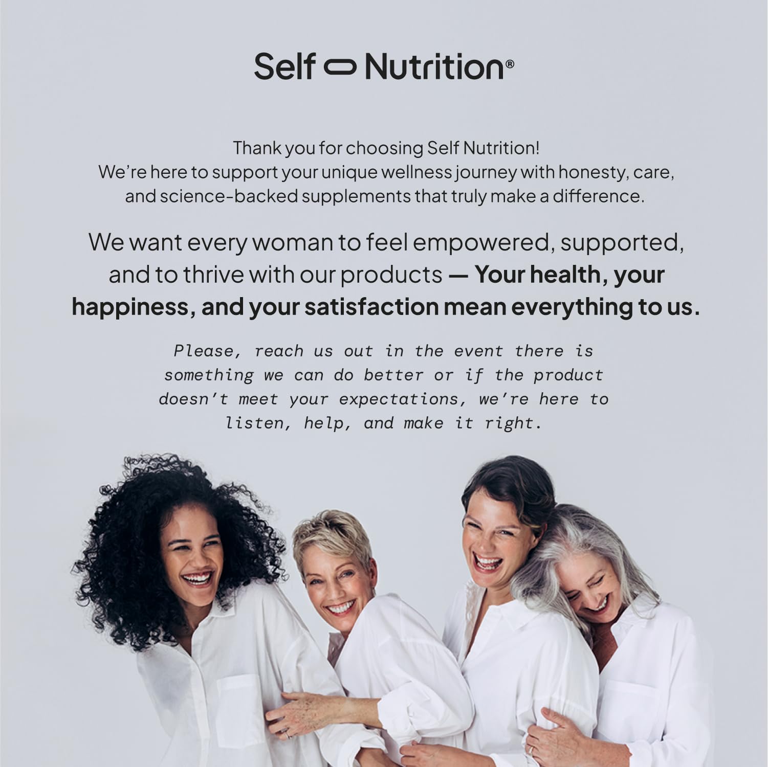 SELF NUTRITION pareja sonriente representando bienestar íntimo