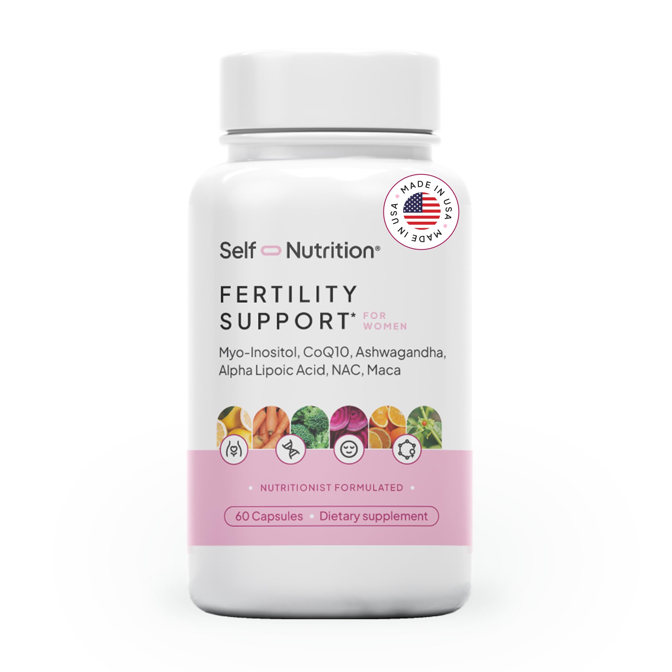 SELF NUTRITION frente del envase mostrando fórmula vegana y beneficios