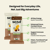 Send Bars barra en mano para snack rápido, conveniencia y energía
