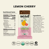 SEND Bars detalle de textura que destaca frutos, semillas y miga nutritiva
