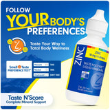 SENSEable Supplements gotas en vaso demostrando método Taste N' Score