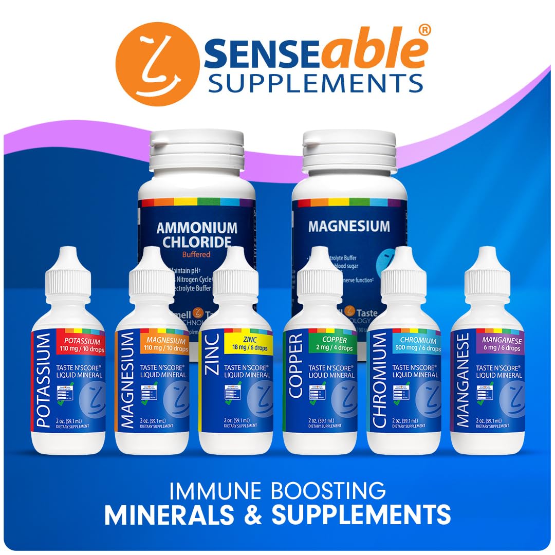 SENSEable Supplements caja y folleto con instrucciones, almacenamiento seguro