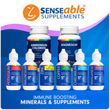 SENSEable Supplements caja y folleto con instrucciones, almacenamiento seguro