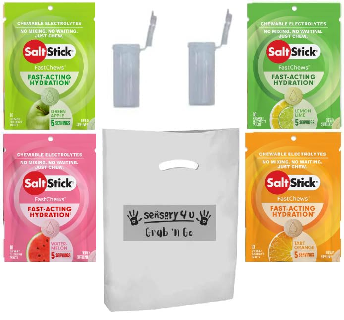 SENSORY4U frente del set Grab and Go mostrando sabores y tubos Race Ready para mayor comodidad