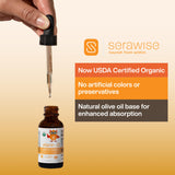 Serawise etiqueta USDA Organic y lista de ingredientes limpia y clara