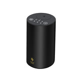 Difusor Sereneflow frontal negro elegante que aporta ambiente controlado