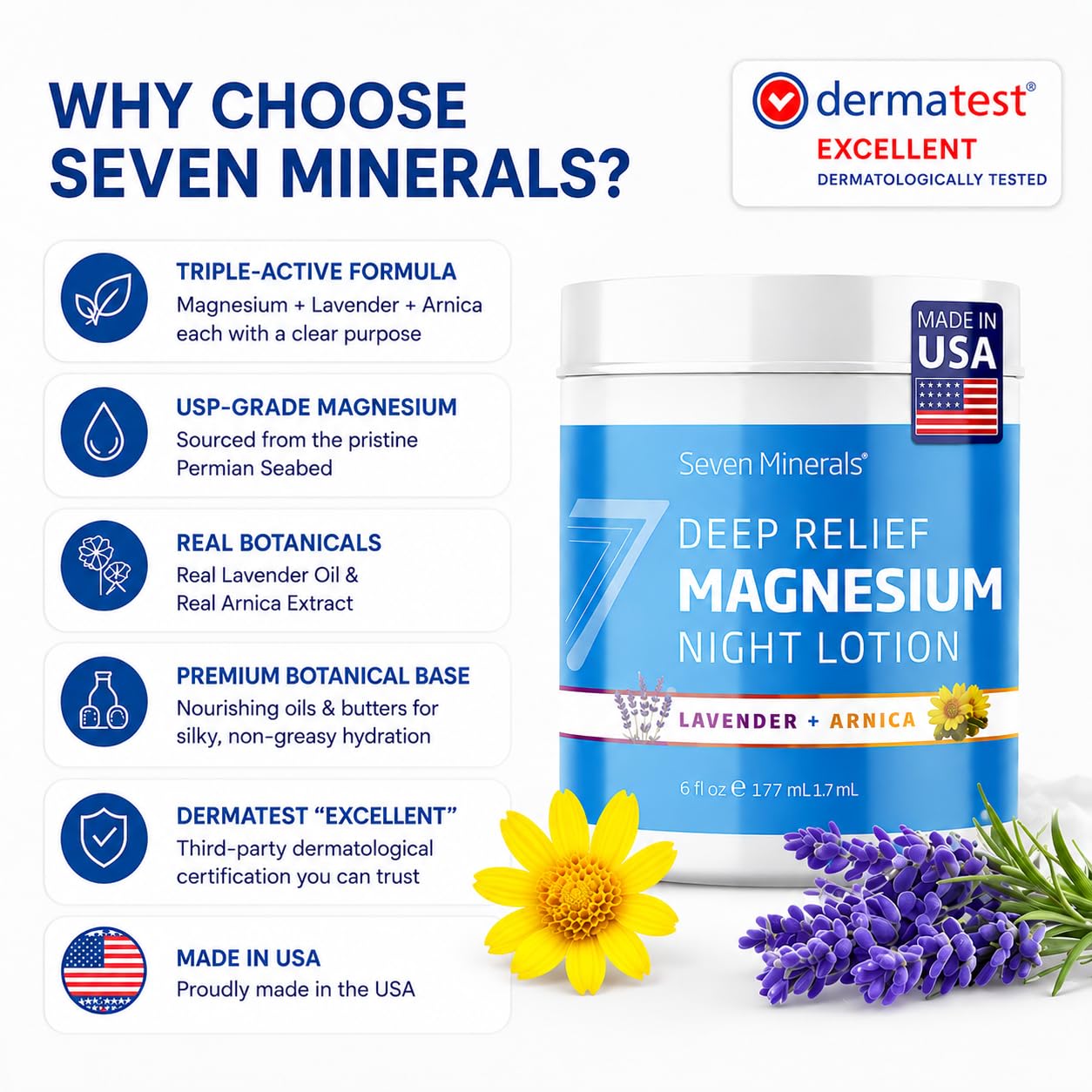 Aplicación de Seven Minerals en mano masajeando el antebrazo para alivio localizado