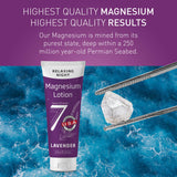 Seven Minerals envase en cama estilo nocturno creando ambiente relajante