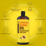Seven Minerals textura del aceite de albaricoque prensado en frío para absorción ligera