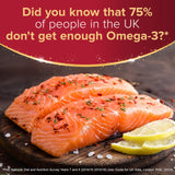 SEVEN SEAS detalle de aceite de bacalao y componente omega-3 informativo