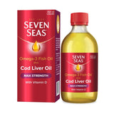 Sevenseas botella frontal mostrando etiqueta clara y concentración extra alta
