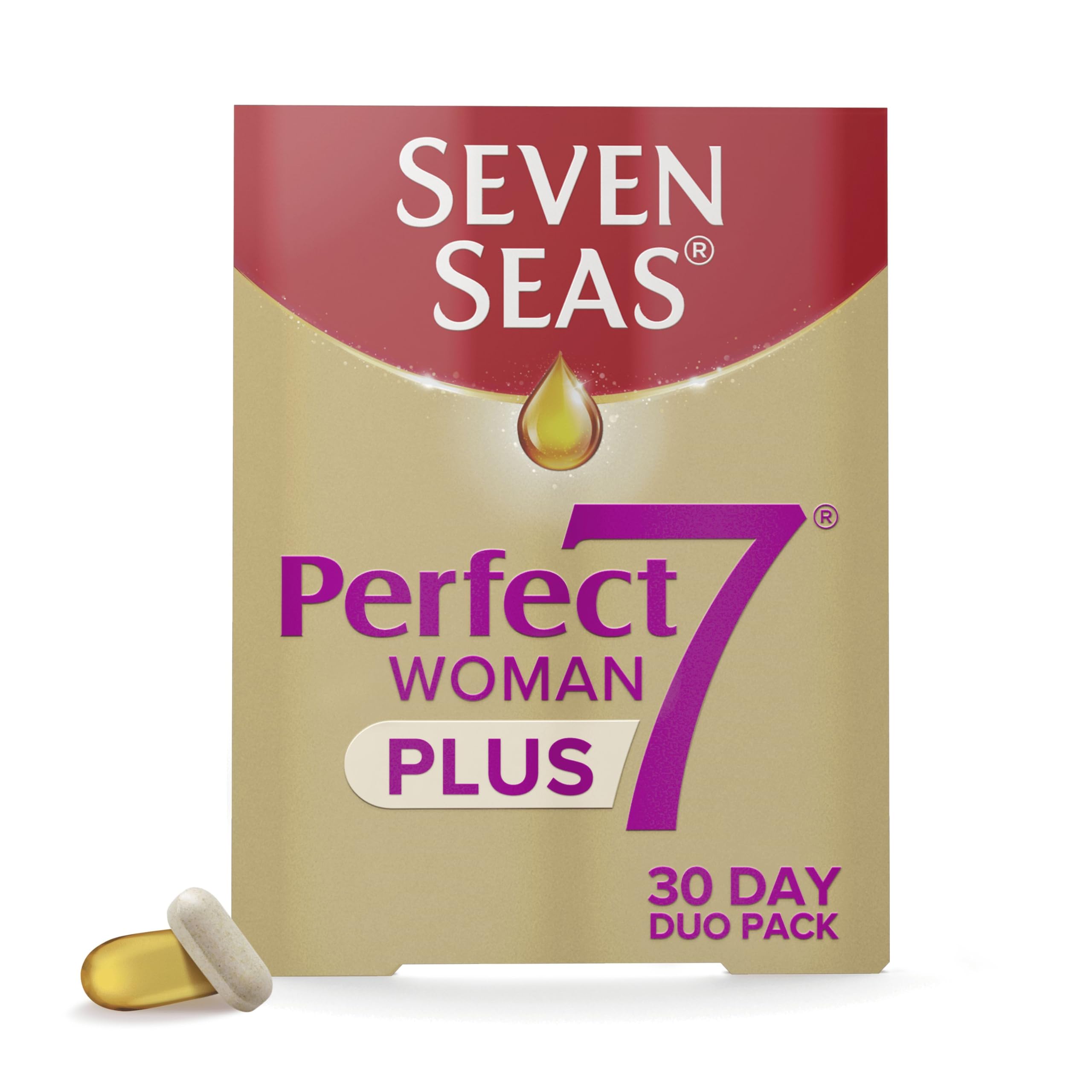 Sevenseas envase frontal Perfect 7 Woman mostrando diseño y beneficio diario