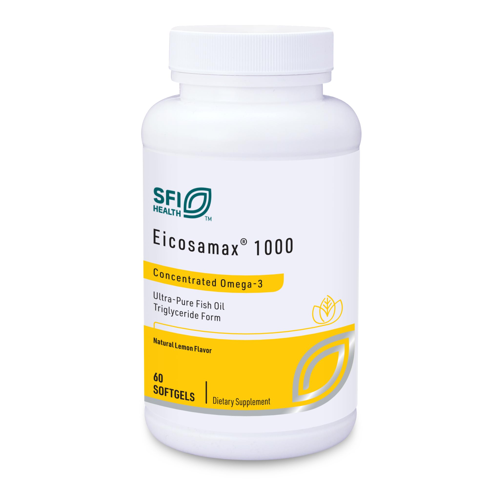 SFI Health Eicosamax 1000 frente del envase, presentación clara y segura