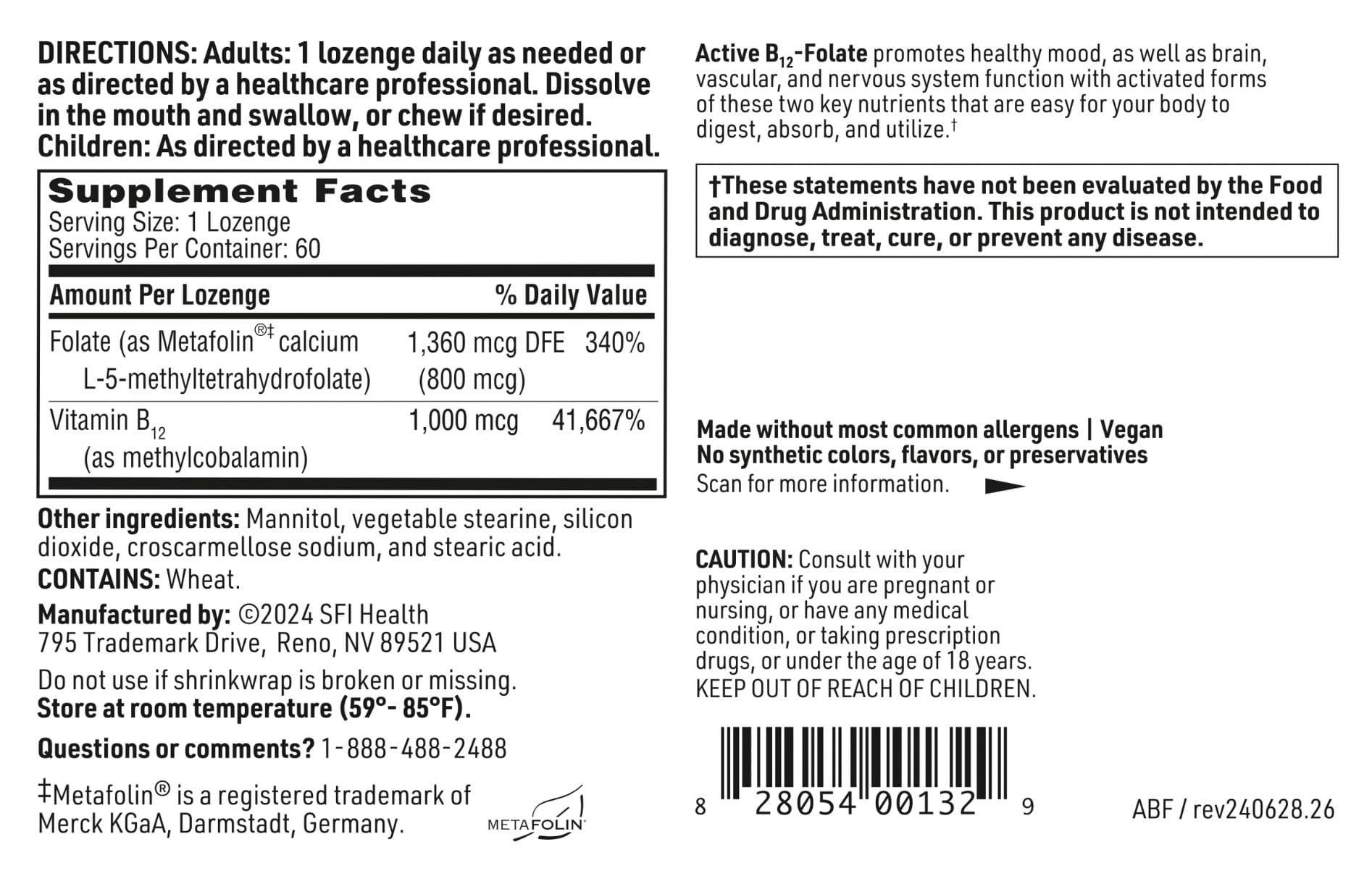 SFI Health Klaire Labs pastilla junto a moneda para comparar tamaño práctico