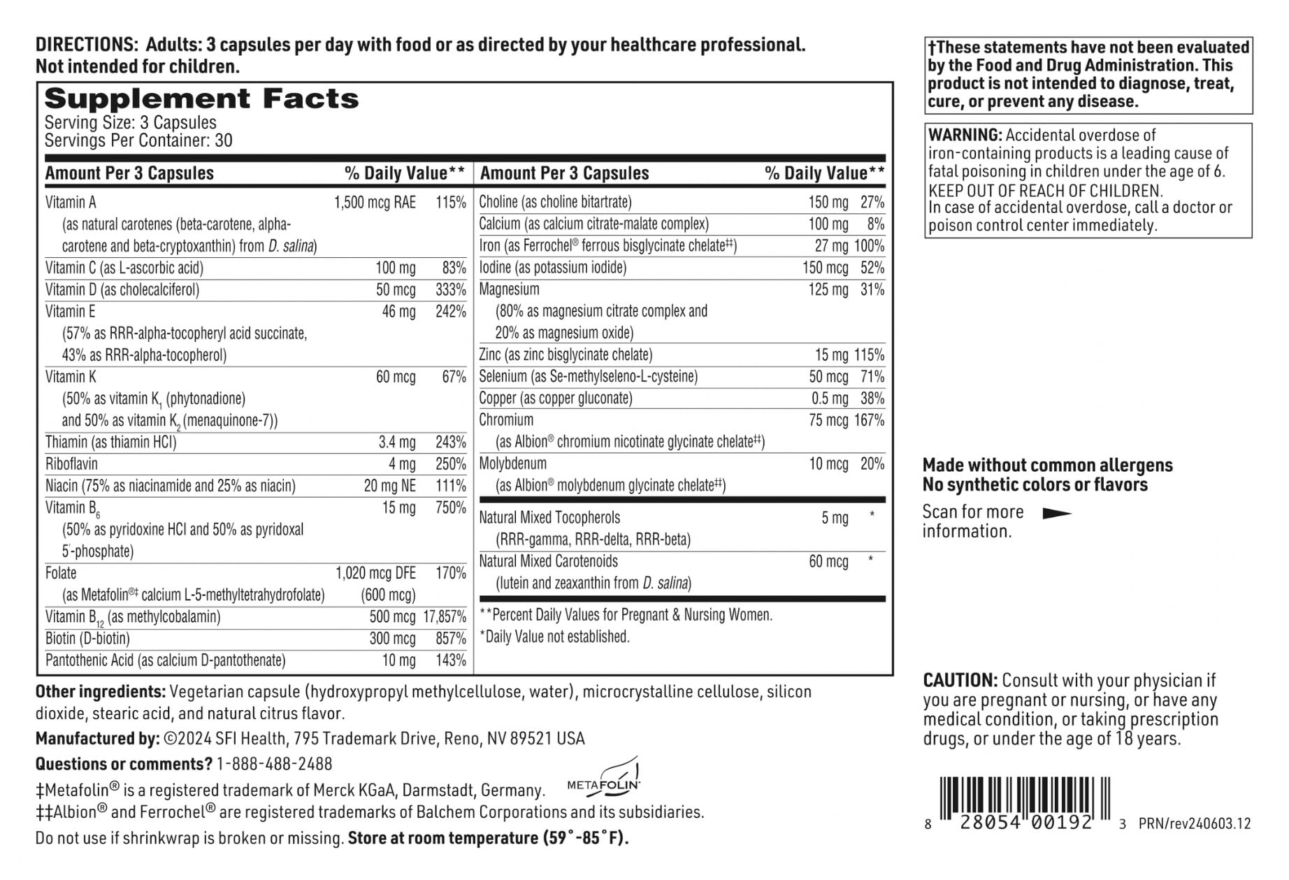 SFI Health Klaire Labs hierro quelado comparativa que destaca menor malestar digestivo