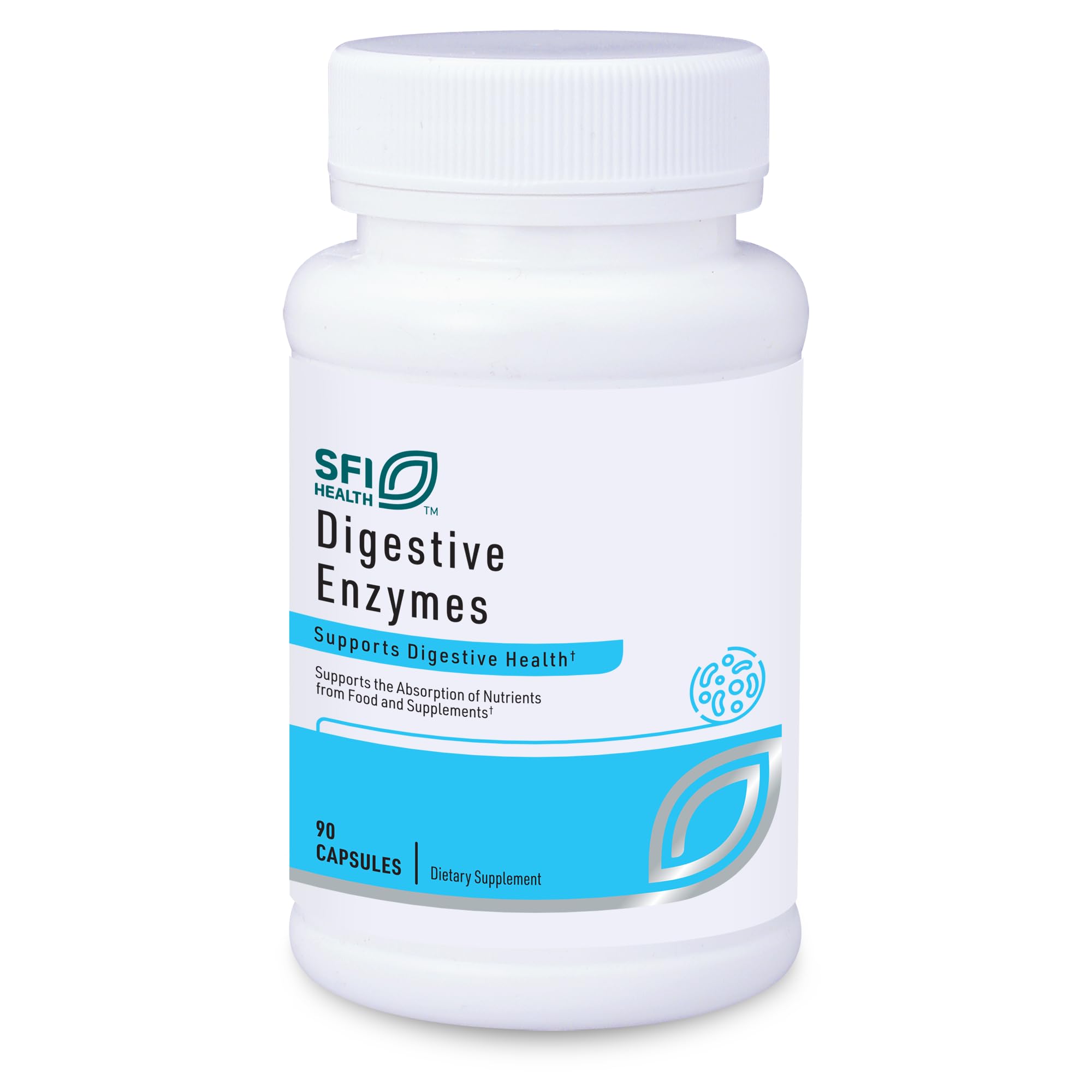SFI Health Klaire Labs envase frontal mostrando etiqueta y beneficio digestivo