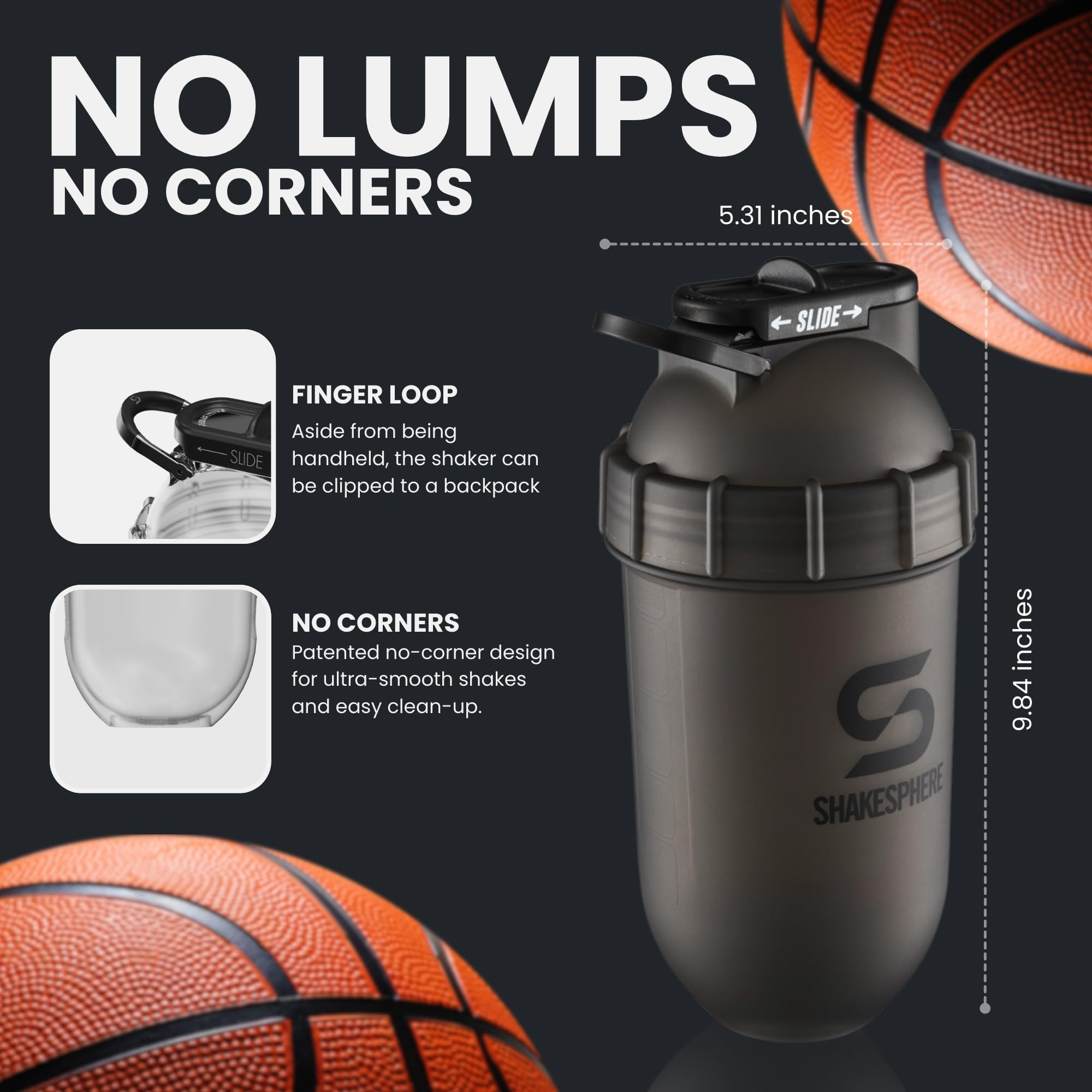 SHAKESPHERE textura Tritan resistente que previene olores y roturas