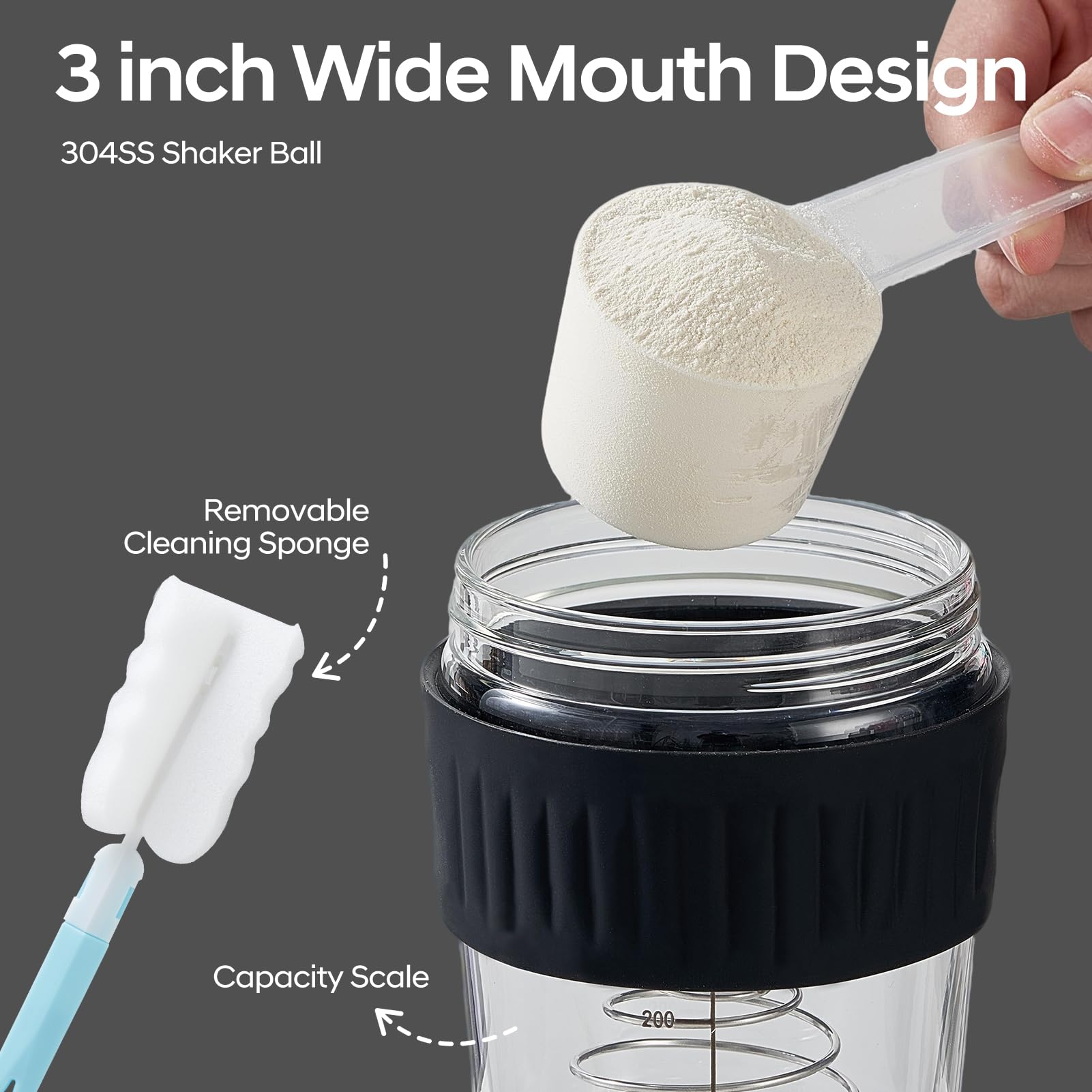 ShakeXpert bola mezcladora de acero 304 para batidos más homogéneos