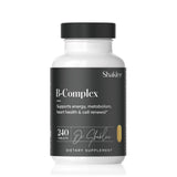 Shaklee B-Complex frente mostrando el envase y cantidad de tabletas para suministro prolongado