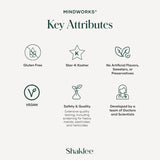 Shaklee MindWorks botella abierta con cápsulas ilustrando presentación de 30 unidades
