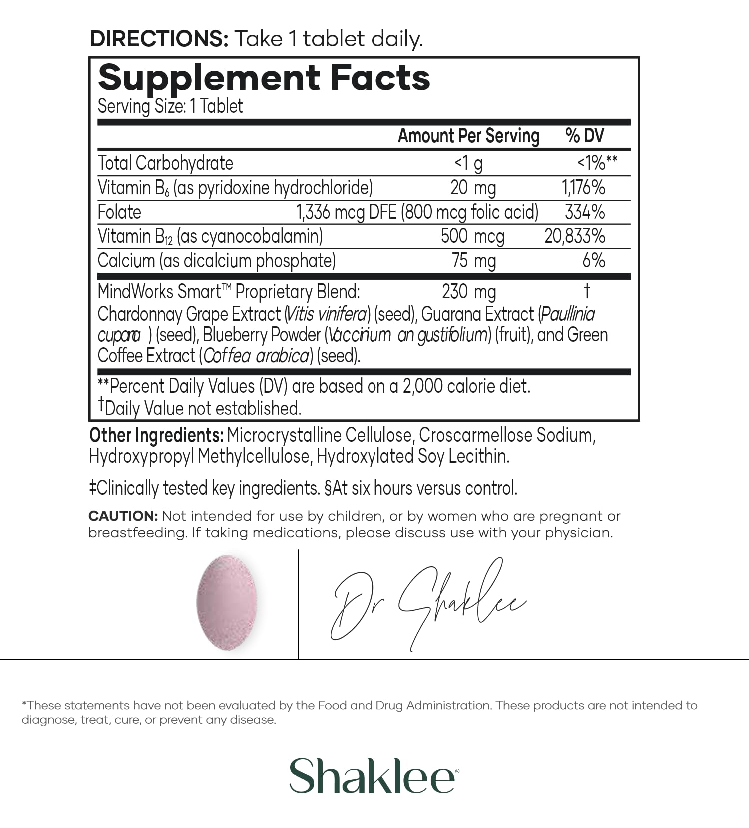 Shaklee MindWorks ingredientes principales guaraná y semilla de chardonnay para apoyo cognitivo